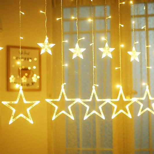 Cortina Luz Led Estrellas x3 Mt Navidad